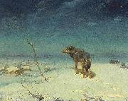 Alfred de Dreux The lone Wolf Spain oil painting artist